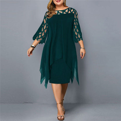 Cathryn - Elegantes Midi-Kleid in Großer Größe