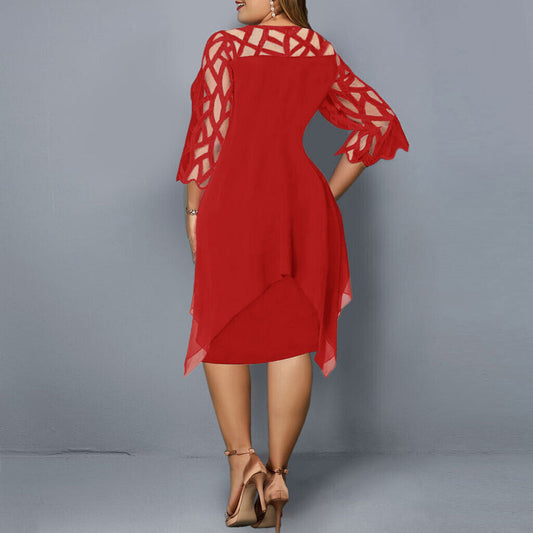 Cathryn - Elegantes Midi-Kleid in Großer Größe