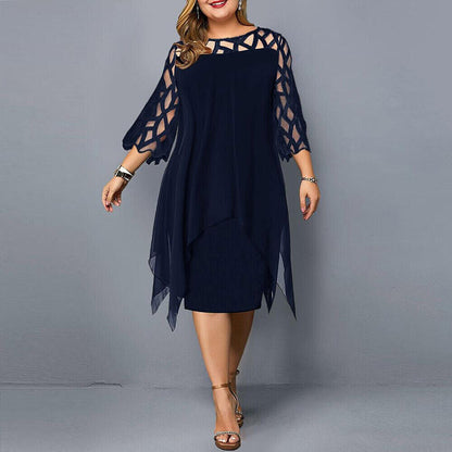 Cathryn - Elegantes Midi-Kleid in Großer Größe