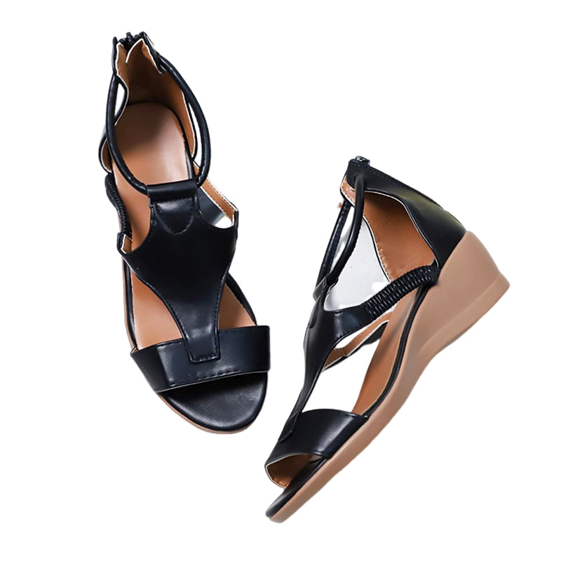 Anne – Orthopädische Ledersandalen mit Absatz